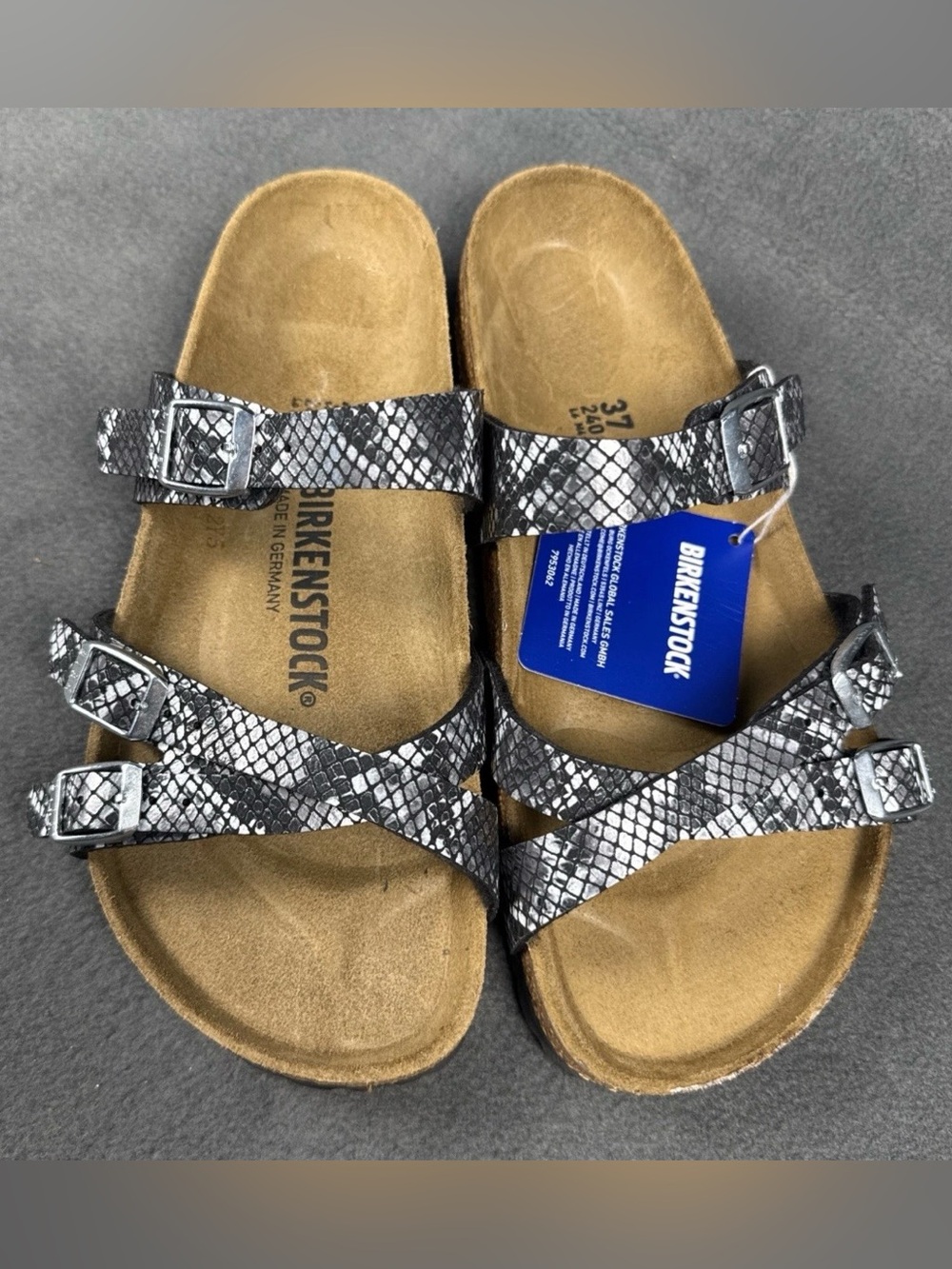 Birkenstock 💅 Franca Python Birko-Flor Sandals Size 7 7.5 10 38 41 NEW - Picture 3 of 8